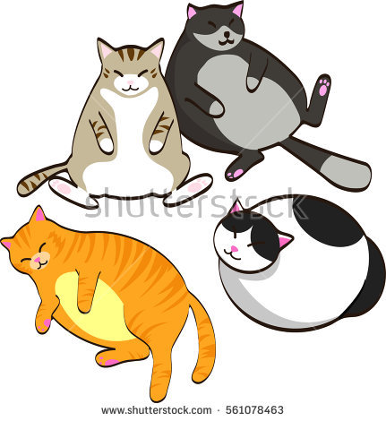 431x470 Fat Cat Clipart Group With Items