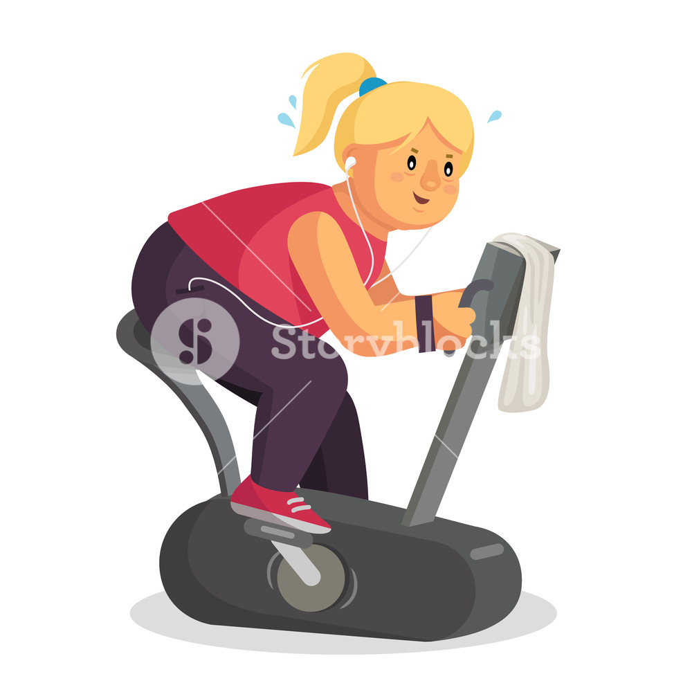 Fat Woman In Gym Vector Female Running On Treadmill Exercise 1000x1000 Fat Woman In Gym Vector Female Running On Treadmill Exercise
