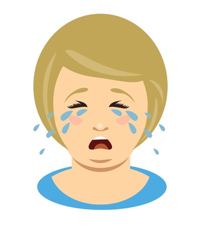 Fat Woman Cries Head Of Overweight Girl Vector Illustration 400x450 Fat Woman Cries Head Of Overweight Girl Vector Illustration