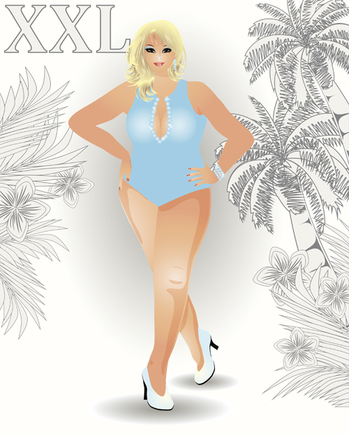 Fashion Fat Girl Vector Graphics Free Download 500x622 Fashion Fat Girl Vector Graphics Free Download