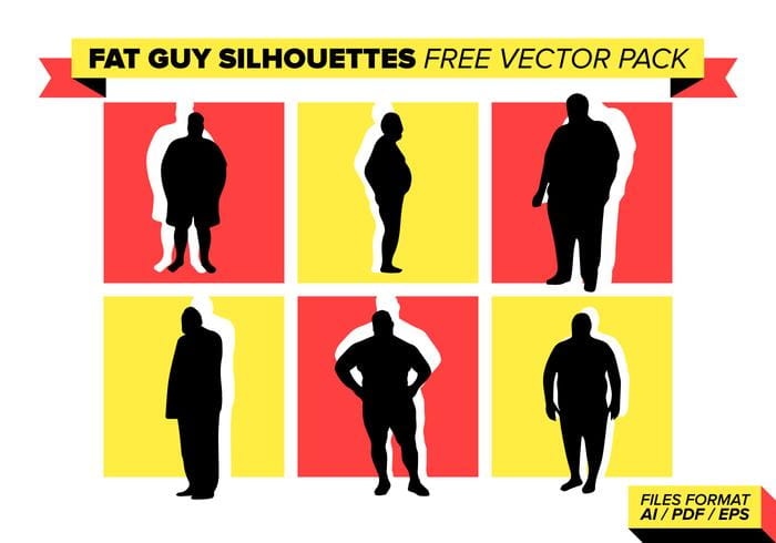 Fat Guy Silhouettes Free Vector Pack Free Graphics 700x490 Fat Guy Silhouettes Free Vector Pack Free Graphics