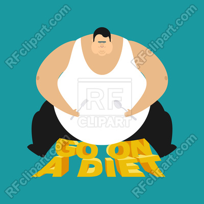 Fat Guy Go On Diet Glutton Thick Man Vector Image Of People 400x400 Fat Guy Go On Diet Glutton Thick Man Vector Image Of People