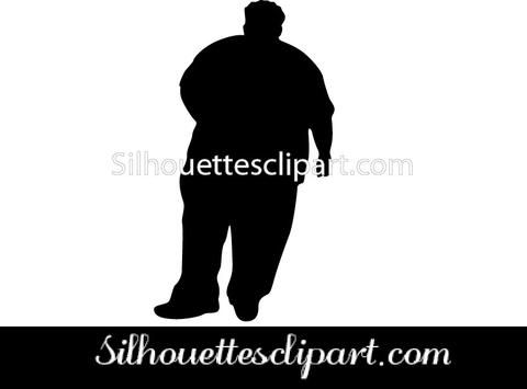 480x355 Fat Man Silhouette Vector People Silhouette Vector Silhouette