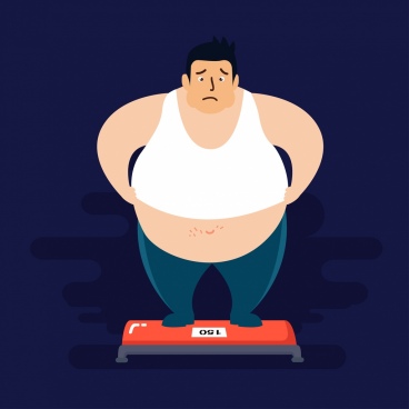 Fat Man Silhouette Vector at Vectorified.com | Collection of Fat Man ...