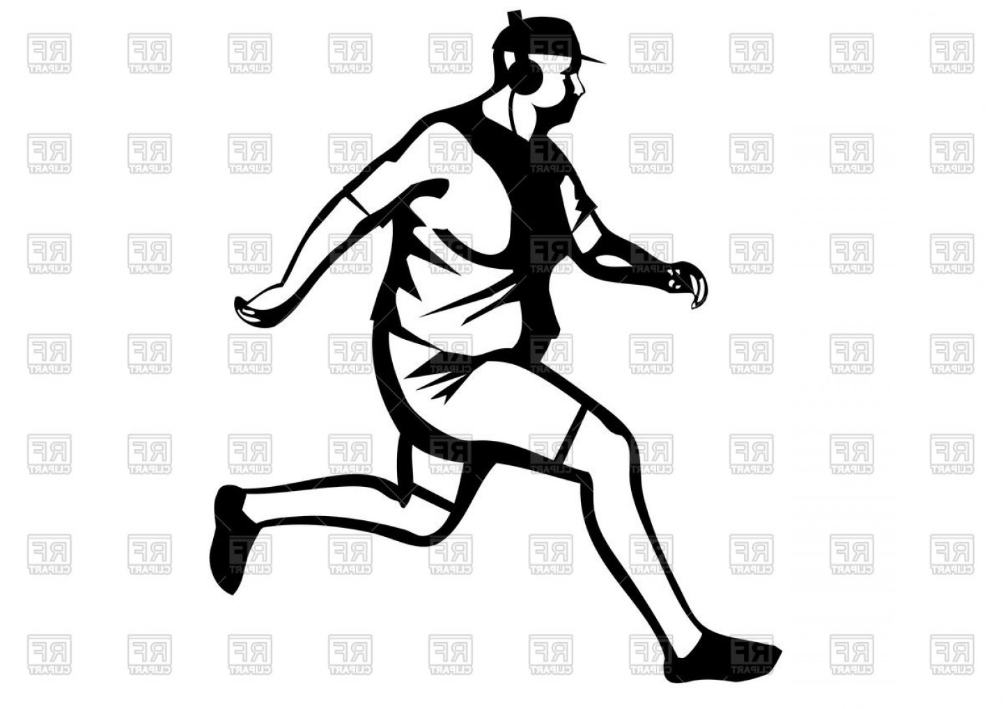 1440x1018 Silhouette Of Fat Man Jogging Vector Clipart Createmepink