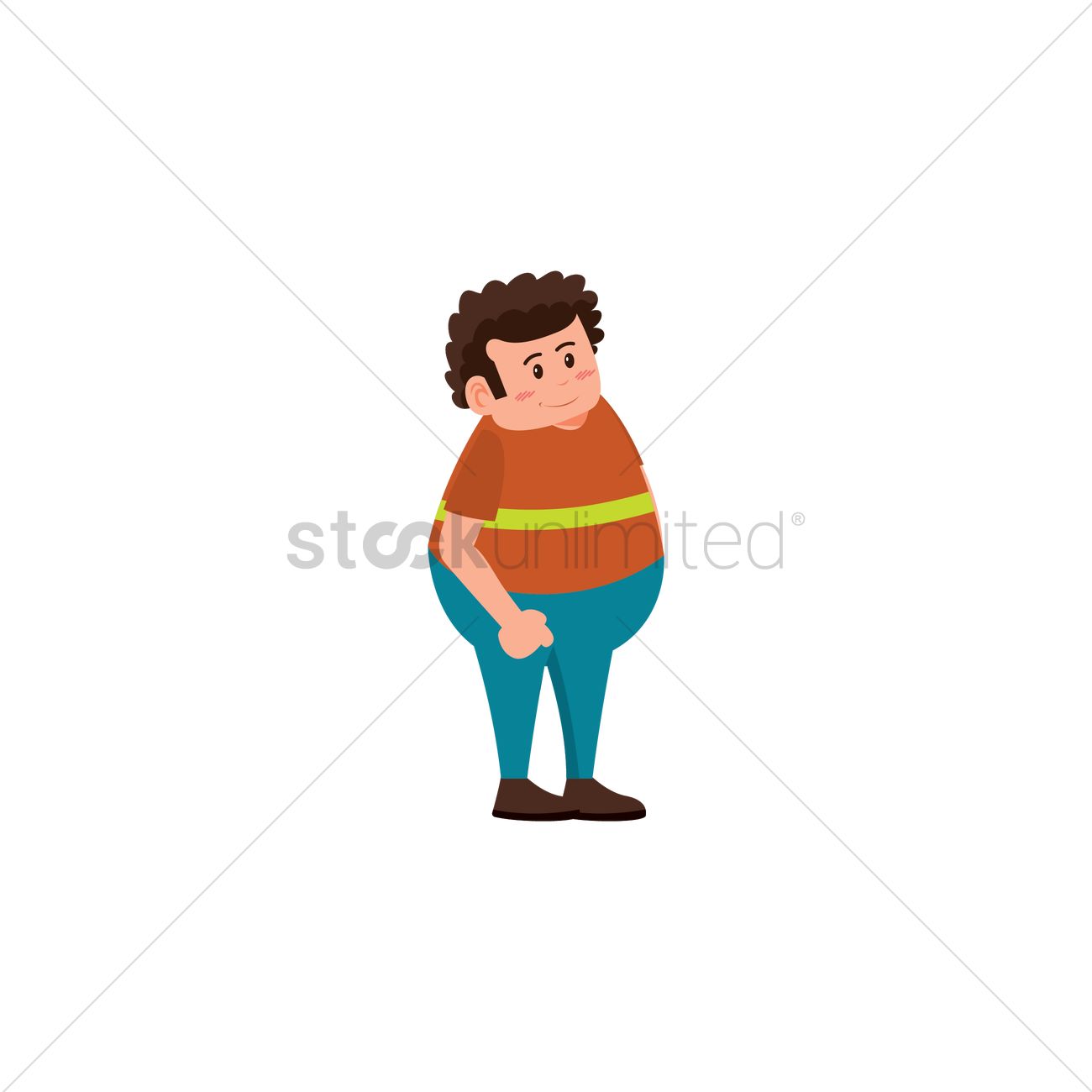 Fat Man Vector Image 1300x1300 Fat Man Vector Image