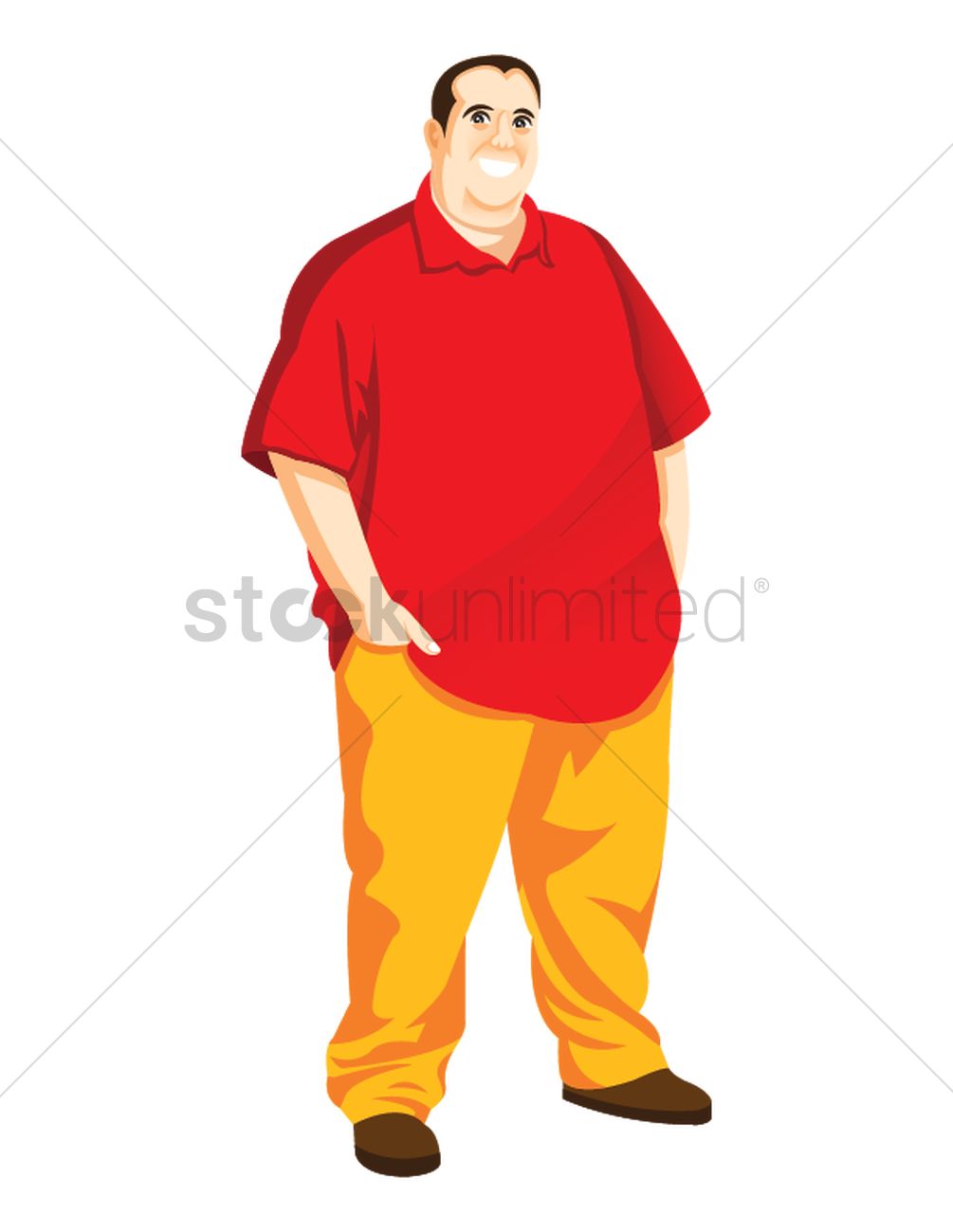 Fat Man Vector Image 1005x1300 Fat Man Vector Image