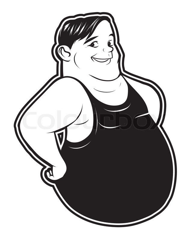 Black And White Clipart Fat Man Stock Vector Colourbox 639x800 Black And White Clipart Fat Man Stock Vector Colourbox