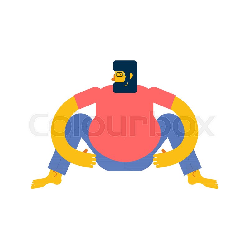 Fat Man Is Sitting Overweight Man Stock Vector Colourbox 800x800 Fat Man Is Sitting Overweight Man Stock Vector Colourbox