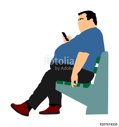 Fat Man Is Worry About Health Vector Isolated On White Overweight 467x500 Fat Man Is Worry About Health Vector Isolated On White Overweight