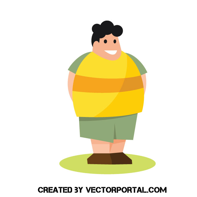 Fat Man Vector Illustration 660x660 Fat Man Vector Illustration