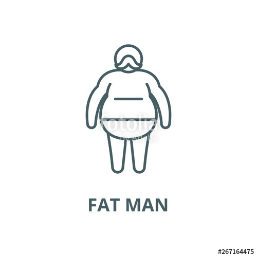 Fat Man Vector Line Icon, Outline Concept, Linear Sign Stock 500x500 Fat Man Vector Line Icon, Outline Concept, Linear Sign Stock