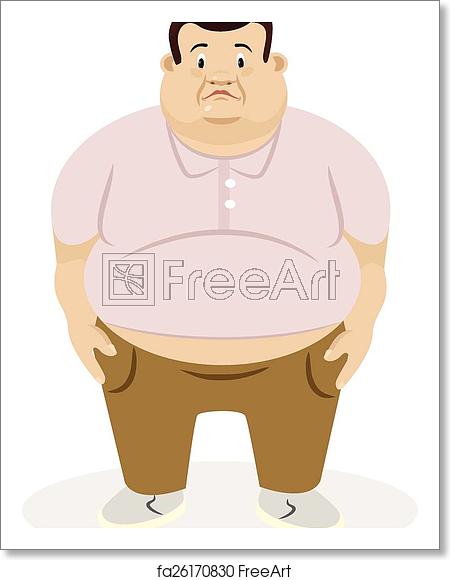 Free Art Print Of Fat Man Vector Flat Illustration Freeart 450x580 Free Art Print Of Fat Man Vector Flat Illustration Freeart