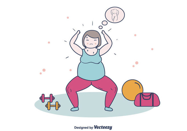 632x443 Fat Women Exercising Free Vector Download Cannypic