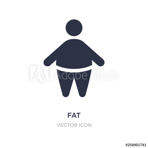 500x500 Fat Icon On White Background Simple Element Illustration