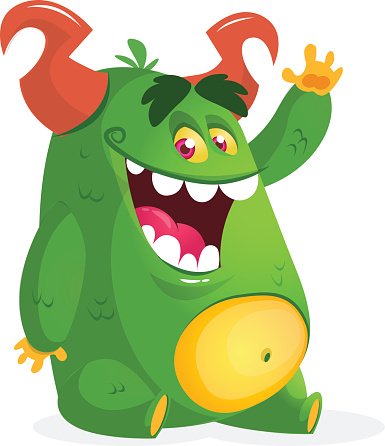 385x446 Cartoon Green Fat Vector Character For Halloween Premium Clipart