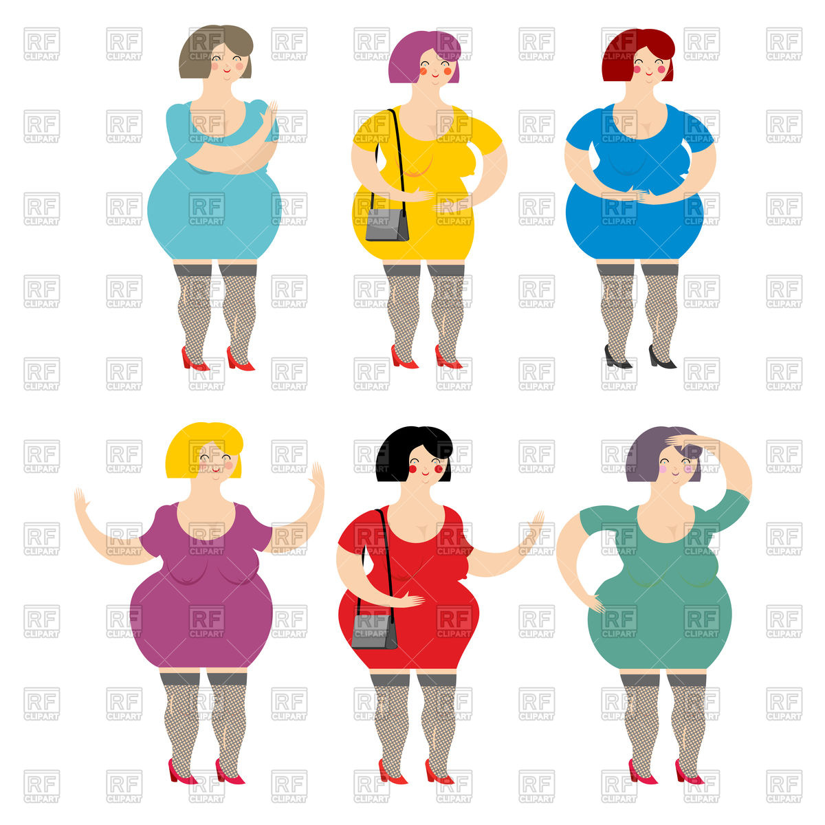 1200x1200 Set Of Prostitutes, Fat Woman Vector Image Of People Popaukropa
