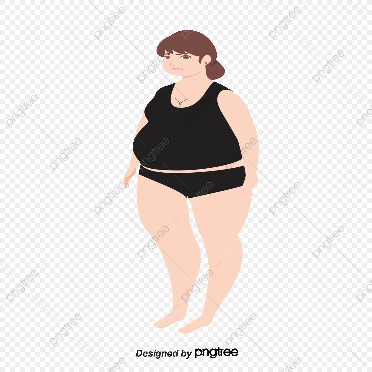 1200x1200 Vector Painted Fat Woman, Woman Vector, Vector, Hand Painted Png