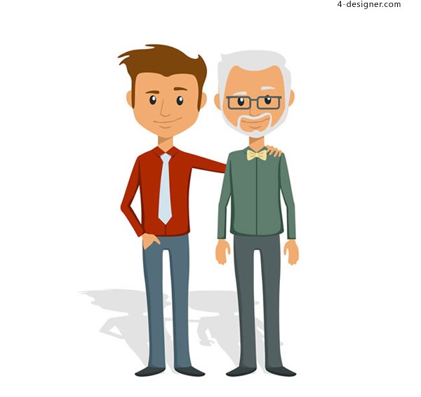 Father And Son Vector