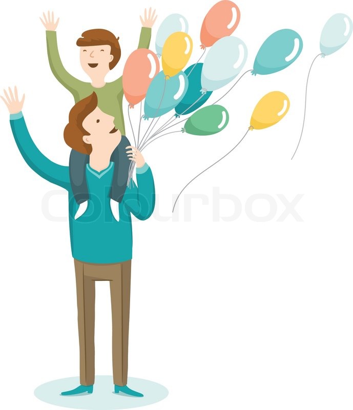 689x800 Father And Son Stock Vector Colourbox