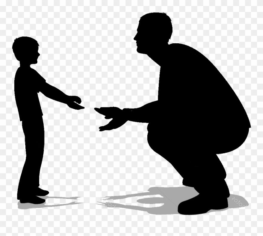 880x790 Vector Silhouette Father And Son Clipart