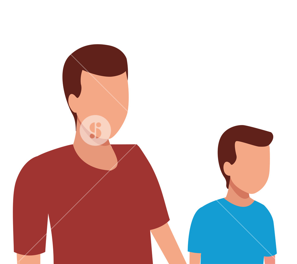 1000x889 Faceless Father And Son Vector Icon Illustration Graphic Design