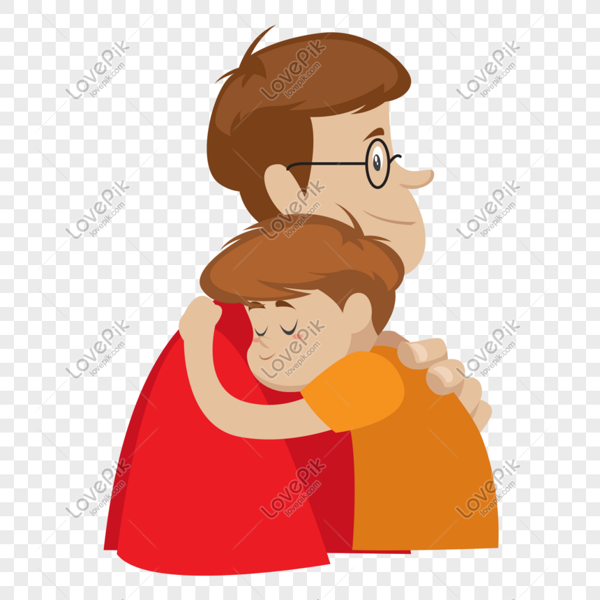 860x860 Embracing Father And Son Vector Material Png Image Picture Free