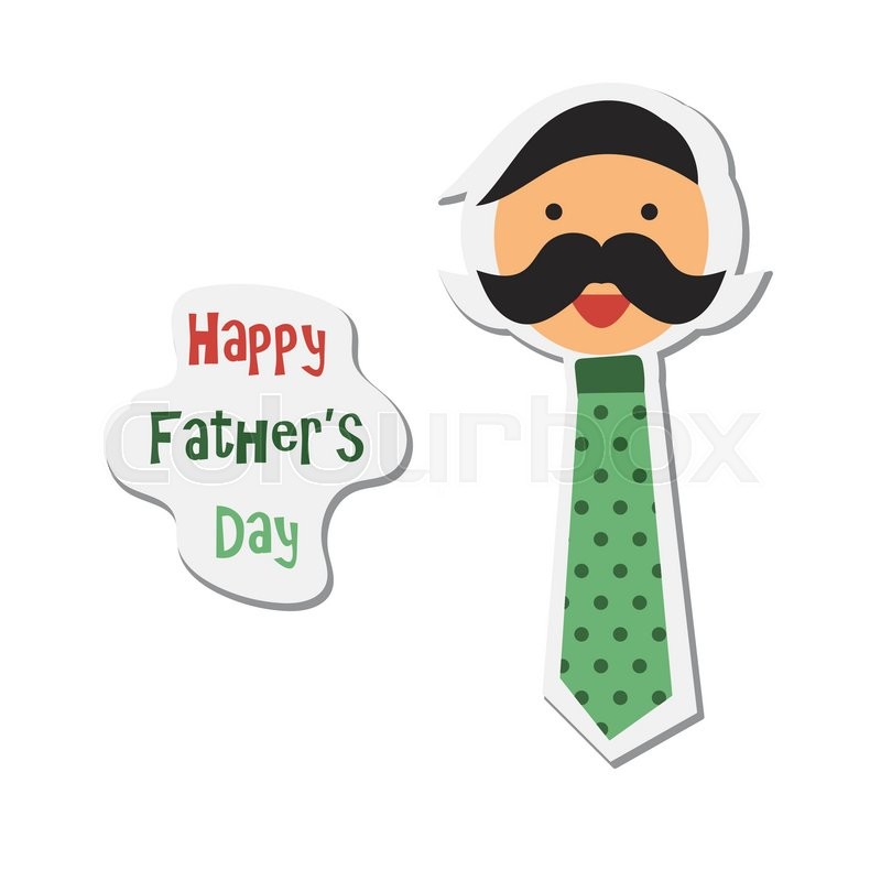 800x800 Happy Fathers Day Sticker With Happy Stock Vector Colourbox