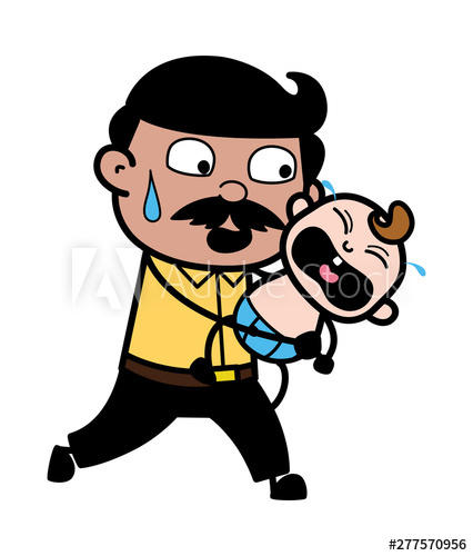 A Man Running With Crying Baby 426x500 A Man Running With Crying Baby