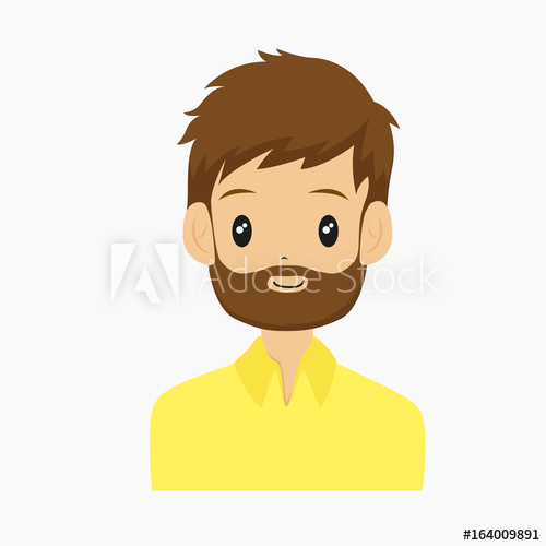 Half Body Bearded Father Vector Illustration 500x500 Half Body Bearded Father Vector Illustration