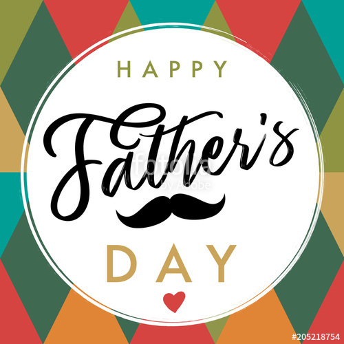 500x500 Happy Father`s Day Elegant Lettering Banner Happy Fathers Day