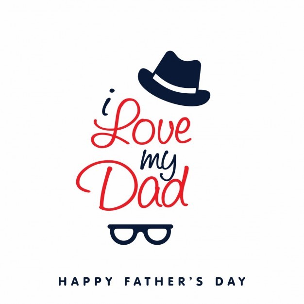 626x626 Happy Fathers Day Background With Hat And Glasses Vector Free