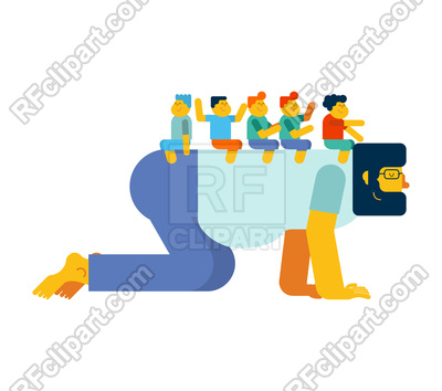 400x354 Dad Playing With Children