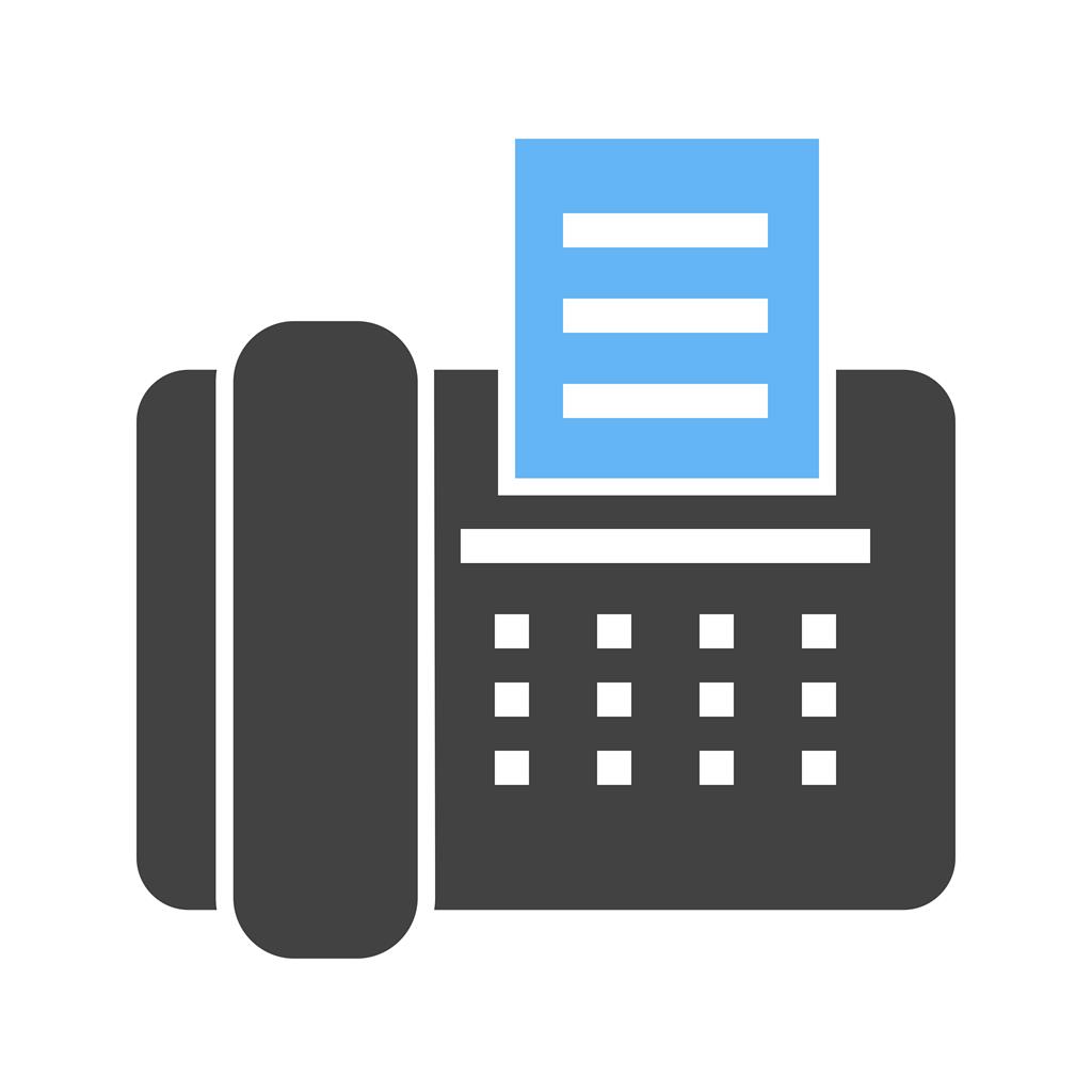 1024x1024 Fax Machine Blue Black Icon