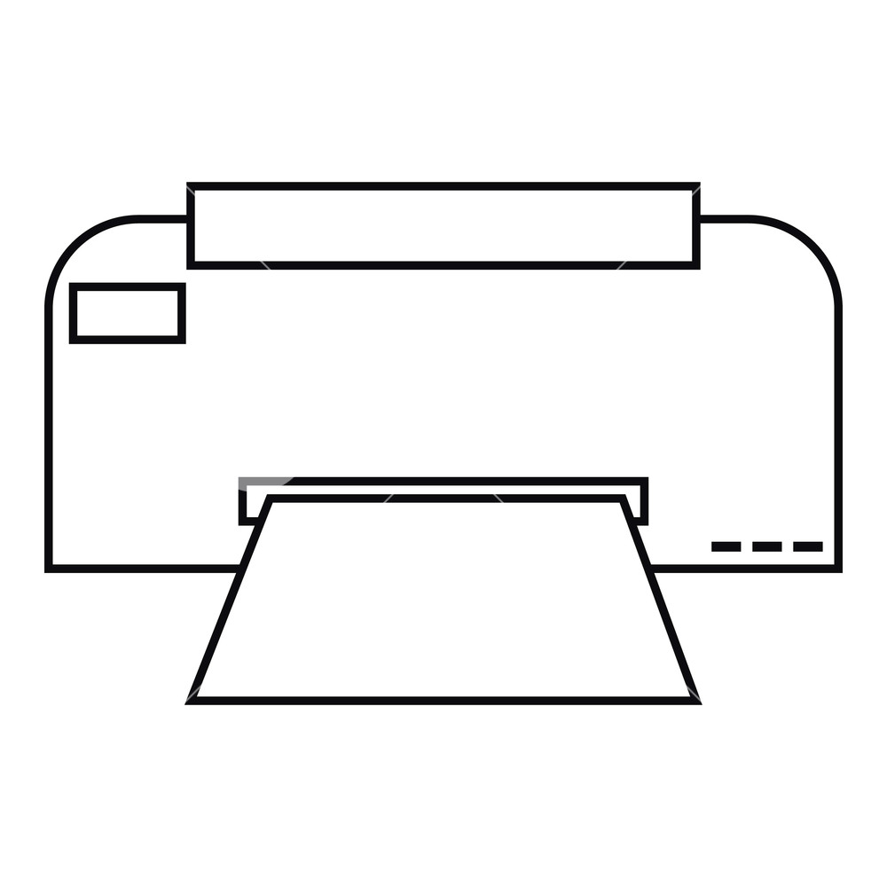 1000x1000 Fax Icon Outline Illustration Of Fax Vector Icon For Web Royalty