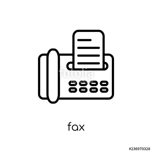 500x500 Fax Icon Trendy Modern Flat Linear Vector Fax Icon On White