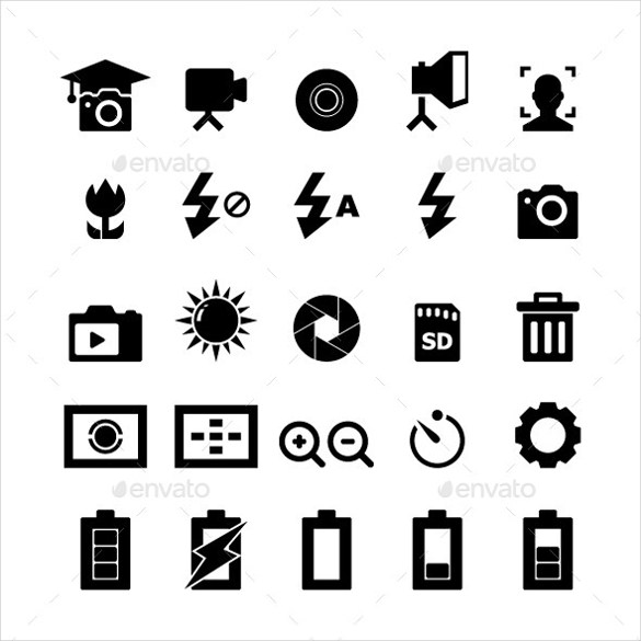 585x585 Photography Icons Free Vector Format Download