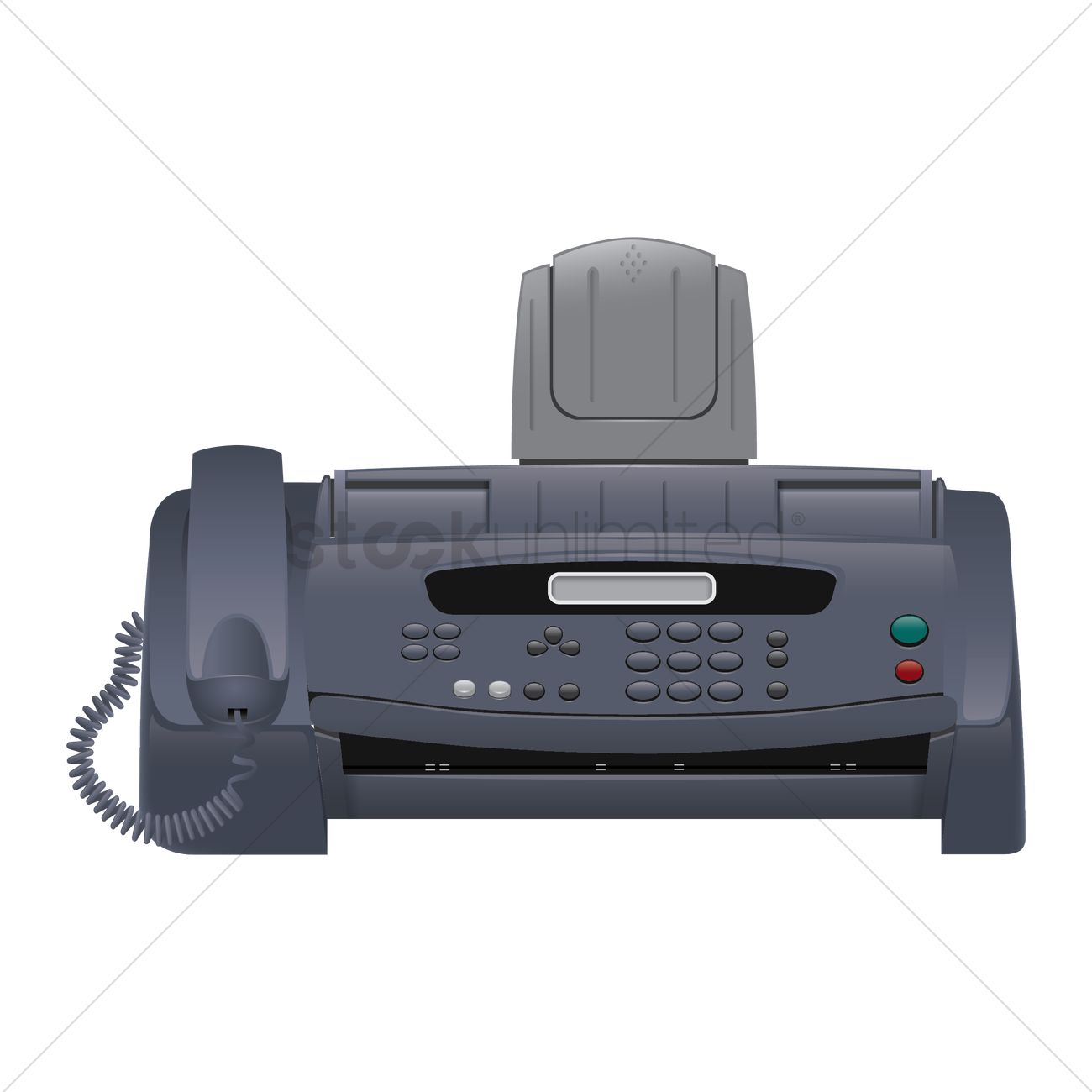 Fax Machine Vector Image 1300x1300 Fax Machine Vector Image