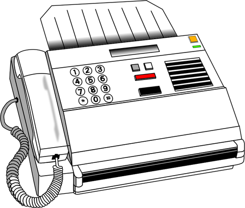 Fax Machine Vector Image 500x424 Fax Machine Vector Image