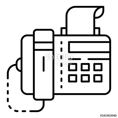 500x500 Fax Icon Outline Fax Vector Icon For Web Design Isolated On White