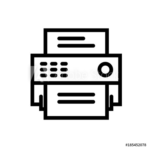 500x500 Fax Vector Icon