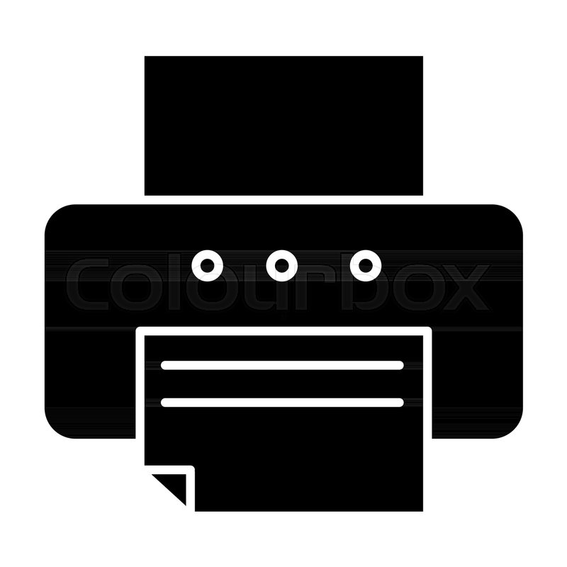 800x800 Printer Solid Icon Fax Vector Stock Vector Colourbox
