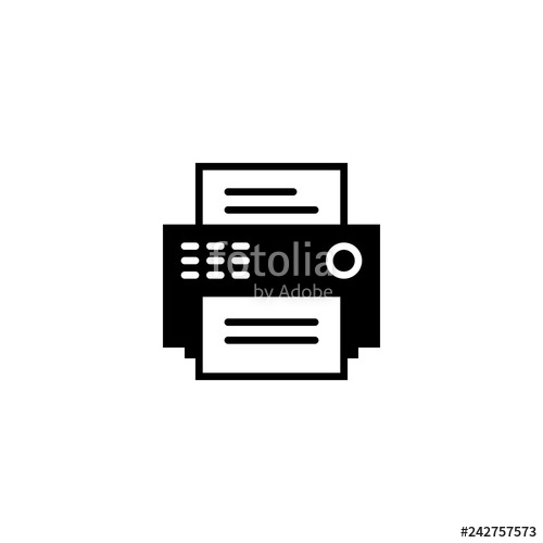500x500 Fax Icon Vector Fax Vector Graphic Illustration Stock Image