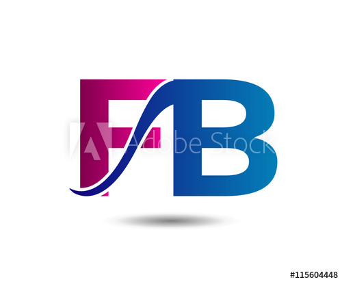 500x412 Elegant Alphabet F And B, Fb Letter Logo Vector Illustration