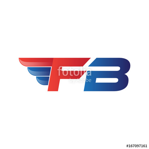 500x500 Fast Initial Letter Fb Logo Vector Wing Stock Image And Royalty