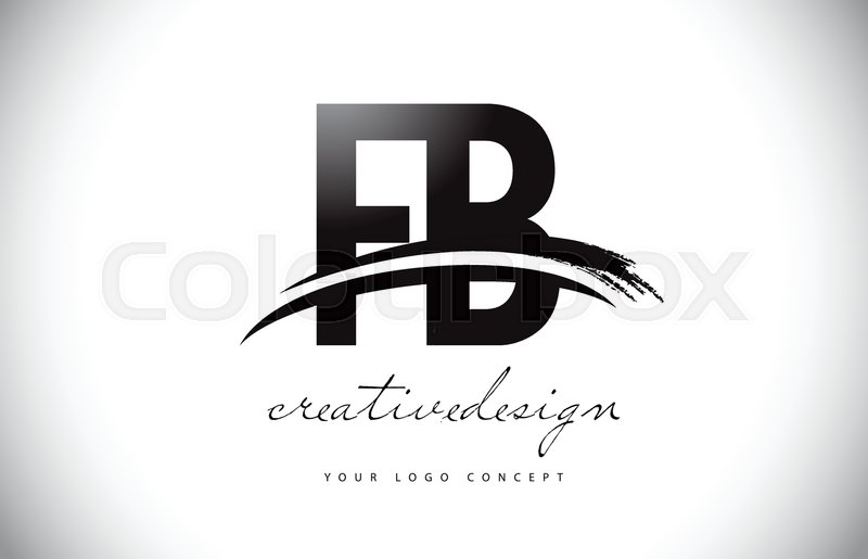 Fb F B Letter Logo Design With Swoosh Stock Vector Colourbox 800x515 Fb F B Letter Logo Design With Swoosh Stock Vector Colourbox