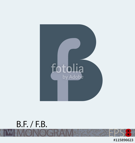 B F F B Flat Vector Logo Or Monogram For Persons 475x500 B F F B Flat Vector Logo Or Monogram For Persons
