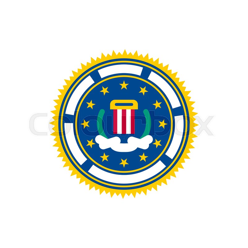 800x800 Fbi Seal Federal Bureau Of Stock Vector Colourbox