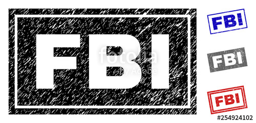 500x241 Grunge Fbi Rectangle Stamp Seals Isolated On A White Background