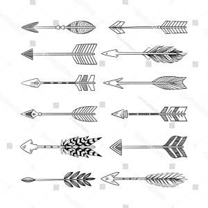 300x300 Native American Arrow Vector Art Photostock Vector Vintage